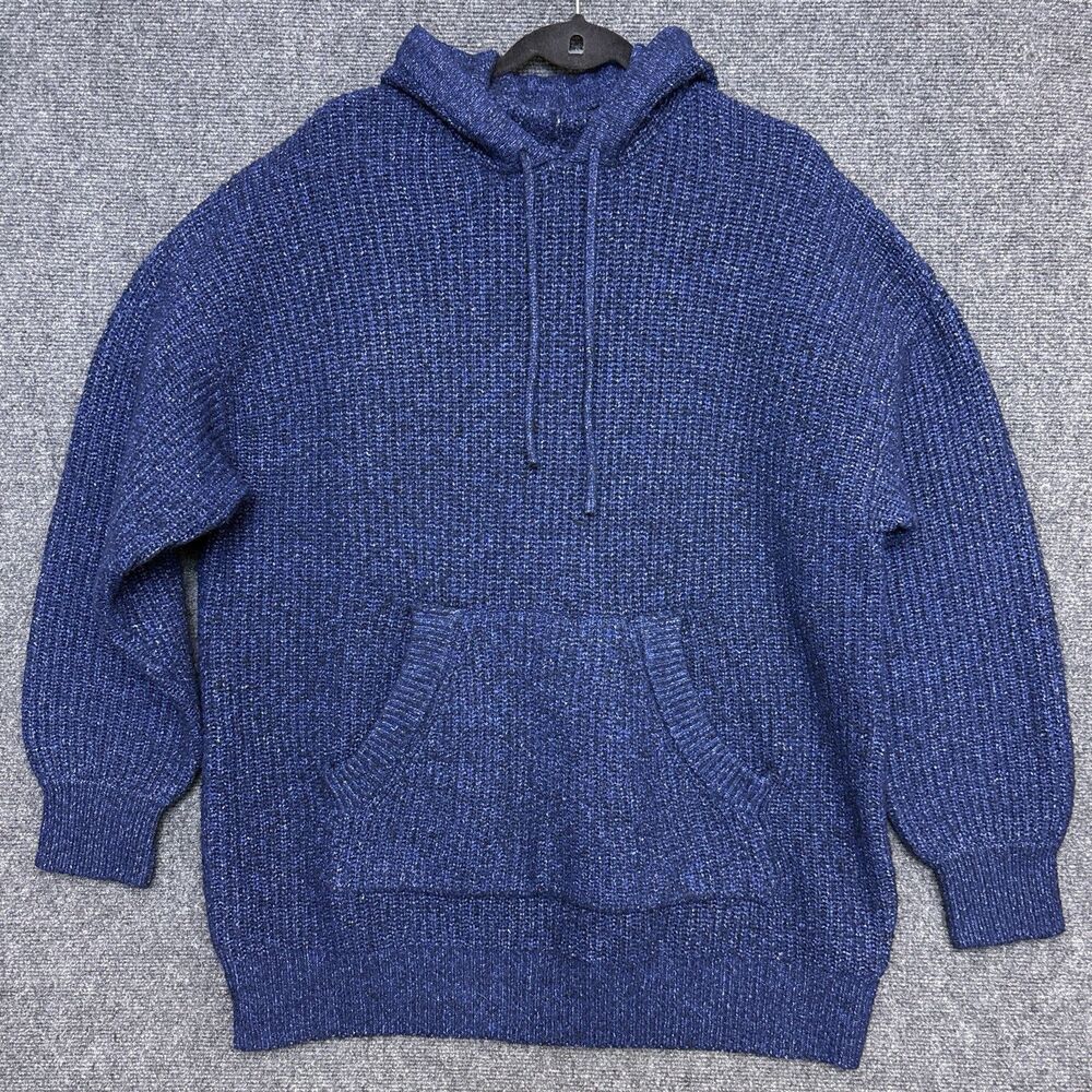 Eloquii Loungewear Set Chunky Knit Hoodie W/ Leggings Blue Preppy 14/16